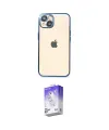 ieg™ iPhone 14 Kılıf Vadi Minimal - Siyah Bilvis 5in1 3D Magic Cam Ekran Koruyucu