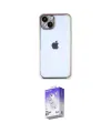 ieg™ iPhone 14 Kılıf Vadi Minimal - Siyah Bilvis 5in1 3D Magic Cam Ekran Koruyucu