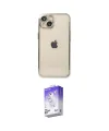 ieg™ iPhone 14 Kılıf Vadi Minimal - Siyah Bilvis 5in1 3D Magic Cam Ekran Koruyucu