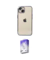 ieg™ iPhone 14 Kılıf Vadi Minimal - Siyah Bilvis 5in1 3D Magic Cam Ekran Koruyucu