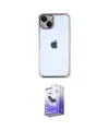 ieg™ iPhone 14 Kılıf Vadi Minimal - Siyah Bilvis 5in1 5D Magic Hayalet Cam Ekran Koruyucu