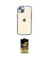 ieg™ iPhone 14 Kılıf Vadi Minimal - Siyah Buffer Cam Ekran Koruyucu