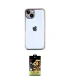 ieg™ iPhone 14 Kılıf Vadi Minimal - Siyah Buffer Cam Ekran Koruyucu
