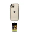 ieg™ iPhone 14 Kılıf Vadi Minimal - Siyah Buffer Cam Ekran Koruyucu