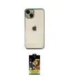 ieg™ iPhone 14 Kılıf Vadi Minimal - Siyah Buffer Cam Ekran Koruyucu