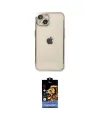 ieg™ iPhone 14 Kılıf Vadi Minimal - Siyah Buffer Hayalet Cam Ekran Koruyucu