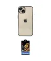 ieg™ iPhone 14 Kılıf Vadi Minimal - Siyah Buffer Hayalet Cam Ekran Koruyucu