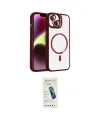 ieg™ iPhone 14 Kılıf Yadigar Asil Koleksiyonu - Şeffaf Pasifik Cam Ekran Koruyucu