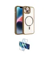 ieg™ iPhone 14 Kılıf Yadigar Asil Koleksiyonu - Siyah 3D Antistatik Cam Ekran Koruyucu