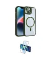 ieg™ iPhone 14 Kılıf Yadigar Asil Koleksiyonu - Siyah 3D Antistatik Cam Ekran Koruyucu