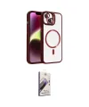 ieg™ iPhone 14 Kılıf Yadigar Asil Koleksiyonu - Siyah Bilvis 3D Mat Cam Ekran Koruyucu