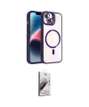 ieg™ iPhone 14 Kılıf Yadigar Asil Koleksiyonu - Siyah Bilvis 3D Mat Cam Ekran Koruyucu