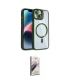 ieg™ iPhone 14 Kılıf Yadigar Asil Koleksiyonu - Siyah Bilvis 3D Mat Cam Ekran Koruyucu