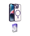 ieg™ iPhone 14 Kılıf Yadigar Asil Koleksiyonu - Siyah Bilvis 5in1 3D Magic Cam Ekran Koruyucu