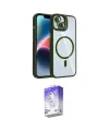 ieg™ iPhone 14 Kılıf Yadigar Asil Koleksiyonu - Siyah Bilvis 5in1 3D Magic Cam Ekran Koruyucu