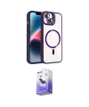ieg™ iPhone 14 Kılıf Yadigar Asil Koleksiyonu - Siyah Bilvis 5in1 5D Magic Hayalet Cam Ekran Koruyucu