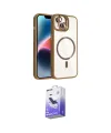 ieg™ iPhone 14 Kılıf Yadigar Asil Koleksiyonu - Siyah Bilvis 5in1 5D Magic Hayalet Cam Ekran Koruyucu