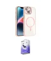 ieg™ iPhone 14 Kılıf Yadigar Asil Koleksiyonu - Siyah Bilvis 5in1 5D Magic Hayalet Cam Ekran Koruyucu