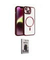 ieg™ iPhone 14 Kılıf Yadigar Asil Koleksiyonu - Siyah Bilvis Hayalet Cam Ekran Koruyucu