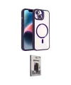 ieg™ iPhone 14 Kılıf Yadigar Asil Koleksiyonu - Siyah Bilvis Hayalet Cam Ekran Koruyucu