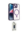 ieg™ iPhone 14 Kılıf Yadigar Asil Koleksiyonu - Siyah Bilvis Hayalet Cam Ekran Koruyucu