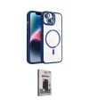 ieg™ iPhone 14 Kılıf Yadigar Asil Koleksiyonu - Siyah Bilvis Hayalet Cam Ekran Koruyucu