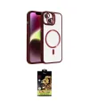 ieg™ iPhone 14 Kılıf Yadigar Asil Koleksiyonu - Siyah Buffer Cam Ekran Koruyucu