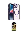 ieg™ iPhone 14 Kılıf Yadigar Asil Koleksiyonu - Siyah Buffer Cam Ekran Koruyucu