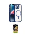 ieg™ iPhone 14 Kılıf Yadigar Asil Koleksiyonu - Siyah Buffer Cam Ekran Koruyucu