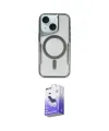 ieg™ iPhone 14 Kılıf Yadigar Klasik Özel Seri - Siyah Bilvis 5in1 5D Magic Hayalet Cam Ekran Koruyucu