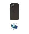 ieg™ iPhone 14 Kılıf Yadigar Yansıma Serisi - Siyah 3D Antistatik Cam Ekran Koruyucu