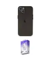ieg™ iPhone 14 Kılıf Yadigar Yansıma Serisi - Siyah Bilvis 5in1 3D Magic Cam Ekran Koruyucu