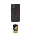 ieg™ iPhone 14 Kılıf Yadigar Yansıma Serisi - Siyah Buffer Cam Ekran Koruyucu
