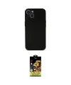 ieg™ iPhone 14 Kılıf Yadigar Yansıma Serisi - Siyah Buffer Cam Ekran Koruyucu
