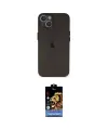 ieg™ iPhone 14 Kılıf Yadigar Yansıma Serisi - Siyah Buffer Hayalet Cam Ekran Koruyucu