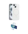 ieg™ iPhone 14 Kılıf Yankı Form Serisi - Siyah 3D Antistatik Cam Ekran Koruyucu