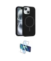 ieg™ iPhone 14 Kılıf Yankı Form Serisi - Siyah 3D Antistatik Cam Ekran Koruyucu