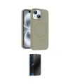 ieg™ iPhone 14 Kılıf Yankı Form Serisi - Siyah 3D Antistatik Hayalet Cam Ekran Koruyucu