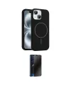 ieg™ iPhone 14 Kılıf Yankı Form Serisi - Siyah 3D Antistatik Hayalet Cam Ekran Koruyucu
