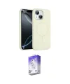 ieg™ iPhone 14 Kılıf Yankı Form Serisi - Siyah Bilvis 5in1 3D Magic Cam Ekran Koruyucu