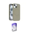 ieg™ iPhone 14 Kılıf Yankı Form Serisi - Siyah Bilvis 5in1 3D Magic Cam Ekran Koruyucu