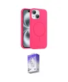 ieg™ iPhone 14 Kılıf Yankı Form Serisi - Siyah Bilvis 5in1 3D Magic Cam Ekran Koruyucu
