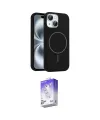 ieg™ iPhone 14 Kılıf Yankı Form Serisi - Siyah Bilvis 5in1 3D Magic Cam Ekran Koruyucu