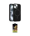 ieg™ iPhone 14 Kılıf Yankı Form Serisi - Siyah Buffer Cam Ekran Koruyucu