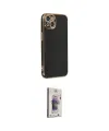ieg™ iPhone 14 Kılıf Yankı Serisi - Siyah Bilvis 3D Cam Ekran Koruyucu