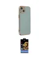 ieg™ iPhone 14 Kılıf Yankı Serisi - Siyah Buffer Hayalet Cam Ekran Koruyucu