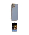 ieg™ iPhone 14 Kılıf Yankı Serisi - Siyah Buffer Hayalet Cam Ekran Koruyucu