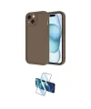 ieg™ iPhone 14 Kılıf Yankı Yansıma Özel Seri - Siyah 3D Antistatik Cam Ekran Koruyucu