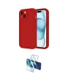ieg™ iPhone 14 Kılıf Yankı Yansıma Özel Seri - Siyah 3D Antistatik Cam Ekran Koruyucu