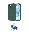 ieg™ iPhone 14 Kılıf Yankı Yansıma Özel Seri - Siyah 3D Antistatik Cam Ekran Koruyucu